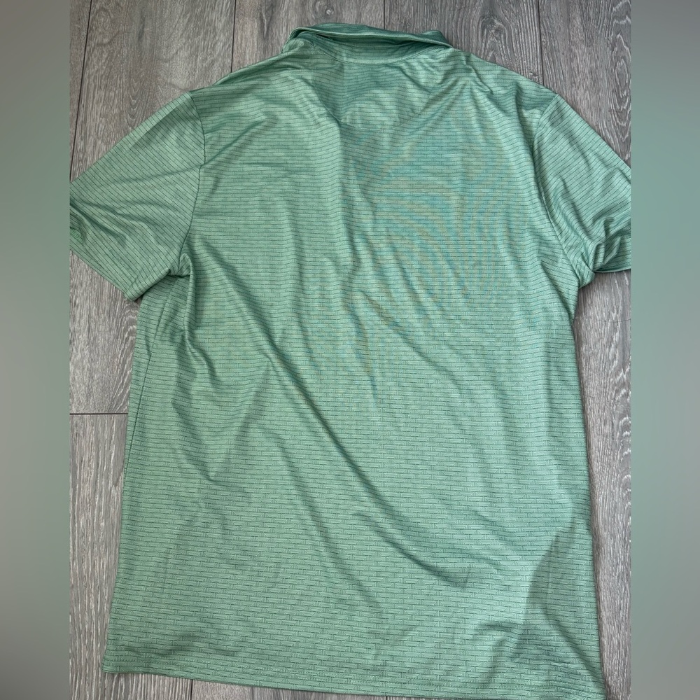 Original Penguin Men's Striped Green Golf Polo - Picture 2 of 3
